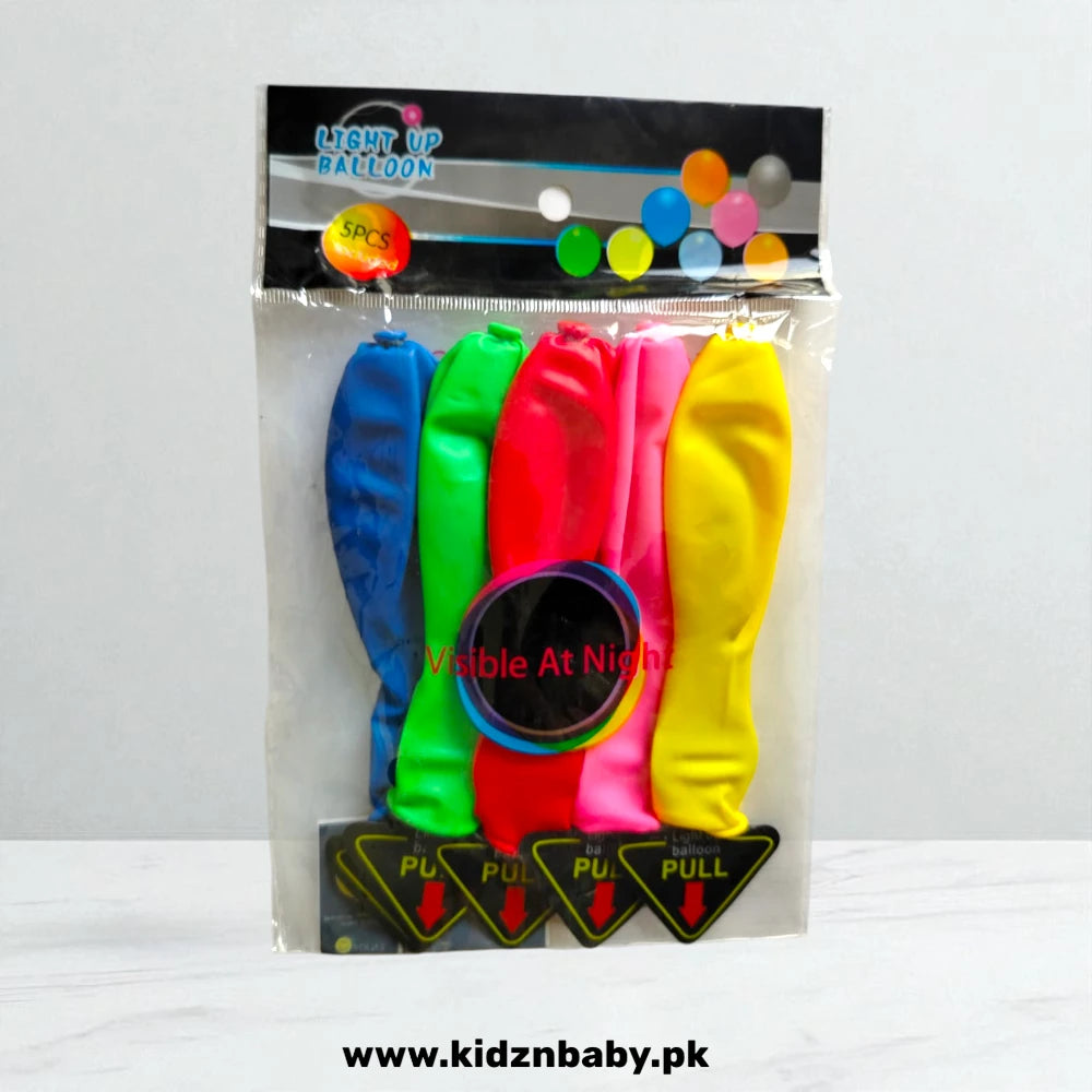 5-piece LED light-up balloon set for bright, fun ambient lighting at parties and celebrations