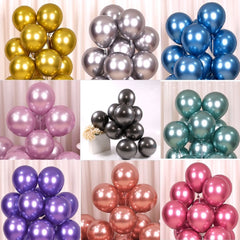 50 Pieces Premium Metallic Chrome Balloons for Birthday and Party Decorations