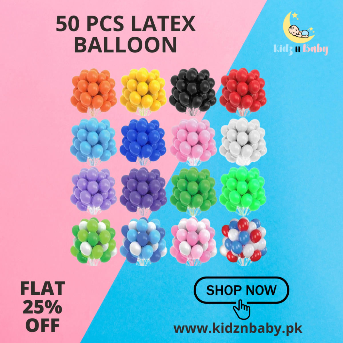 50 Pieces Latex Balloons