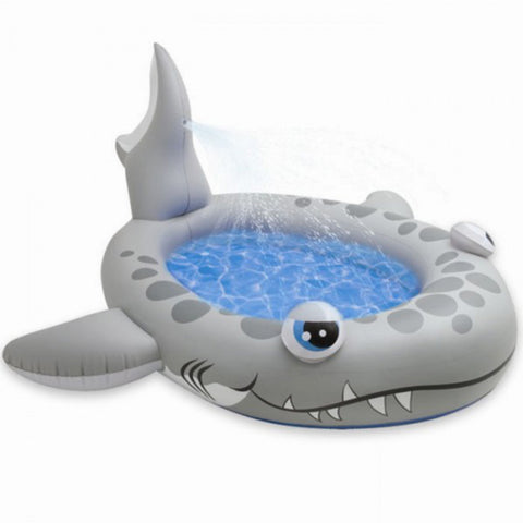 Intex - Inflatable Shark Pool With Water Fountain