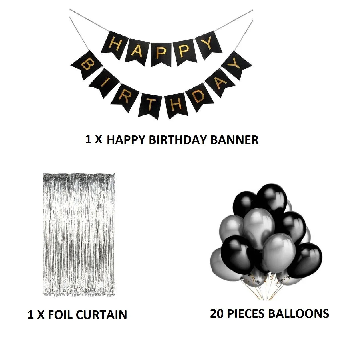 Happy Birthday Decoration Combo Bundle Set | Party Decoration Items