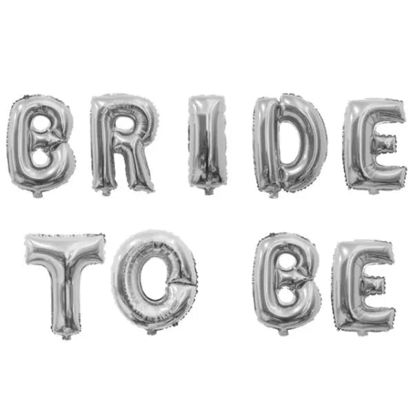 Bride To Be Alphabet Foil Balloons Set