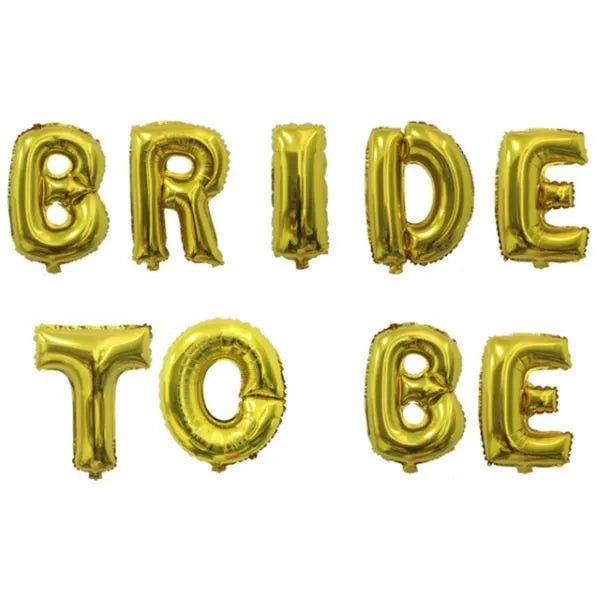 Bride To Be Alphabet Foil Balloons Set