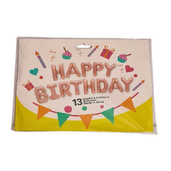 Happy Birthday Alphabet Foil Balloons Set
