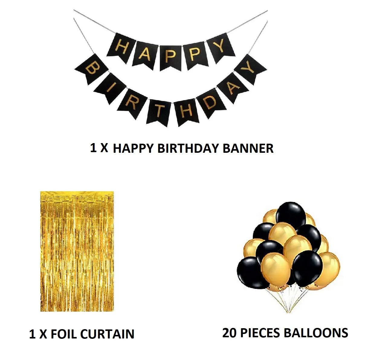 Happy Birthday Decoration Combo Bundle Set | Party Decoration Items