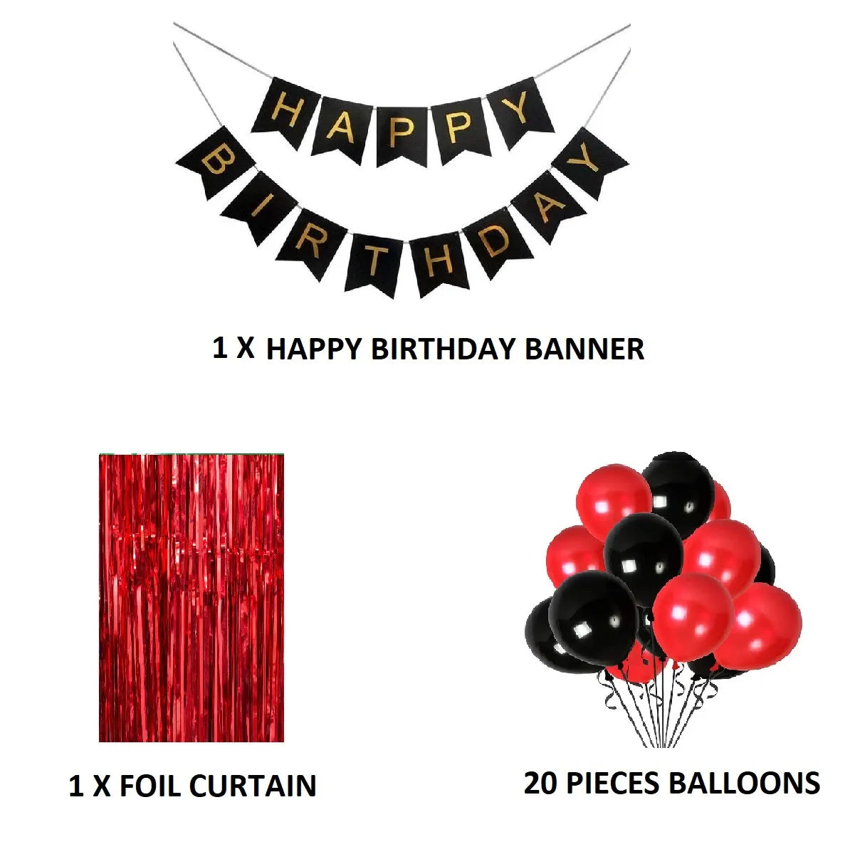 Happy Birthday Decoration Combo Bundle Set | Party Decoration Items