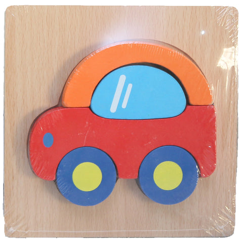 Wooden Puzzle Thick - Car