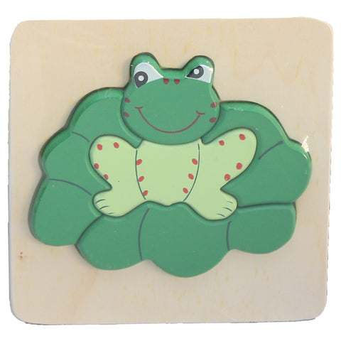 Wooden Puzzle Thick - Frog