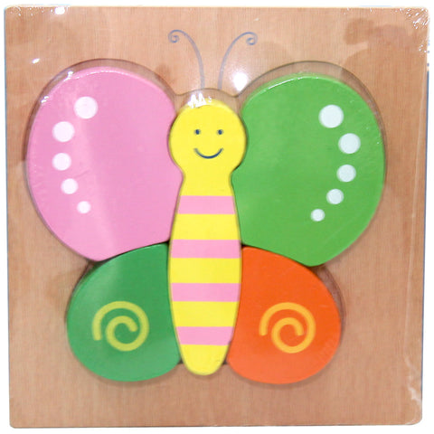 Wooden Puzzle Thick - Butterfly