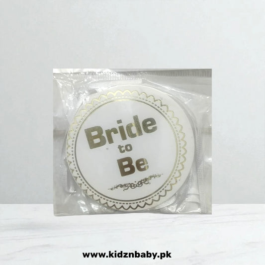 Bride To Be Round Banner Small