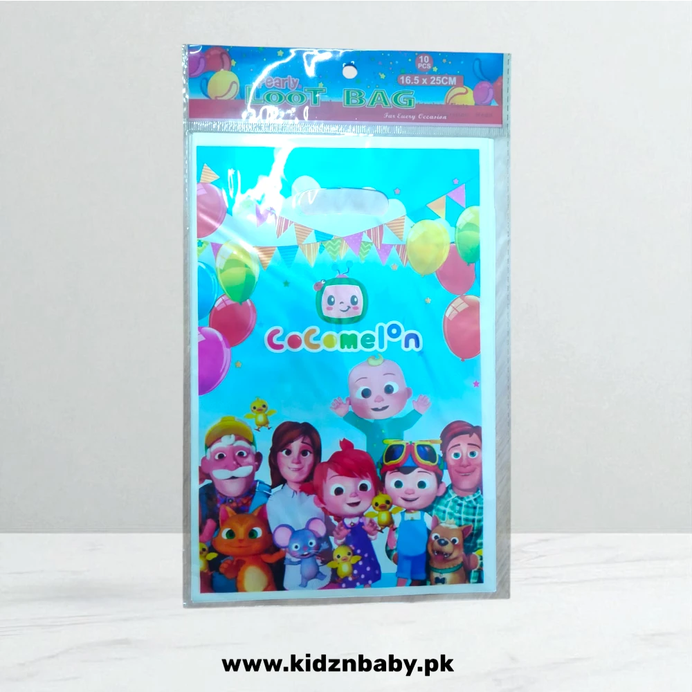 Cocomelon Theme Goody Bags (Pack of 10)
