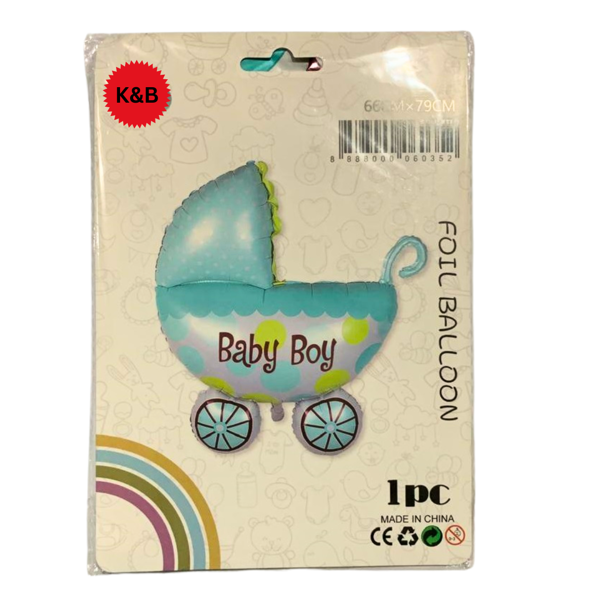 Baby Boy Large Foil Balloon - 1 Pc