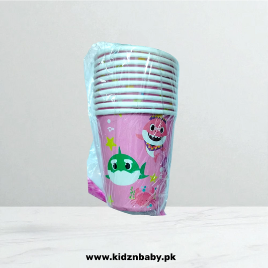 Baby Shark Pink Cups Pack of 10 – Girls Party Supplies