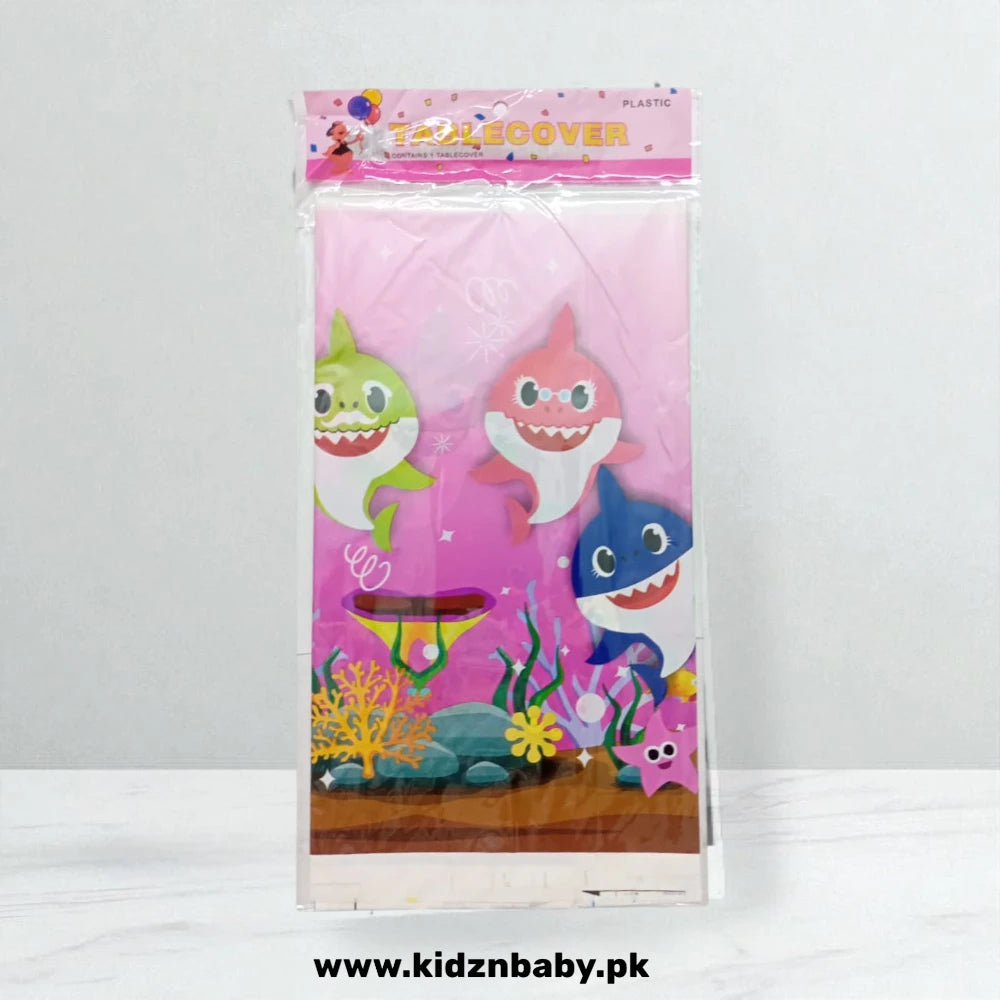 Baby Shark Theme Plastic Table Cover – Birthday Decoration Pakistan