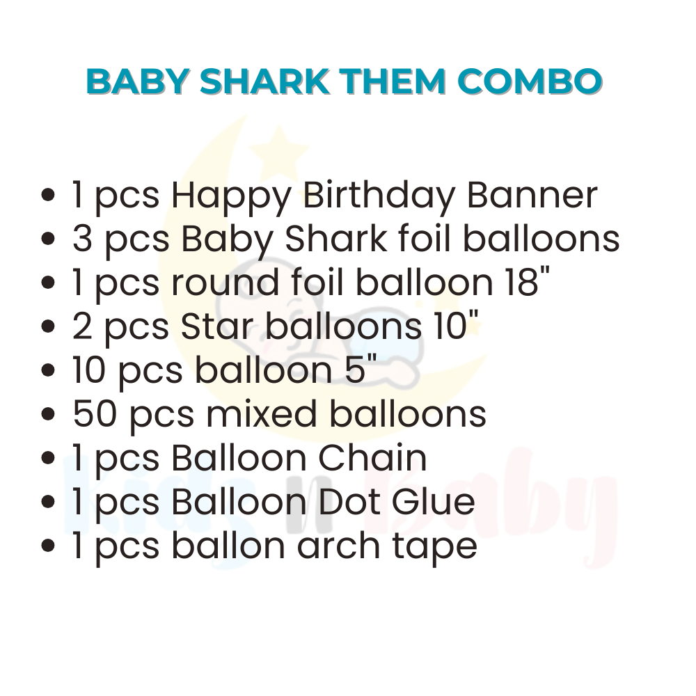 Baby Shark Theme combo Decoration set for kids party