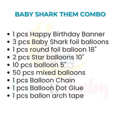 Baby Shark Theme combo Decoration set for kids party
