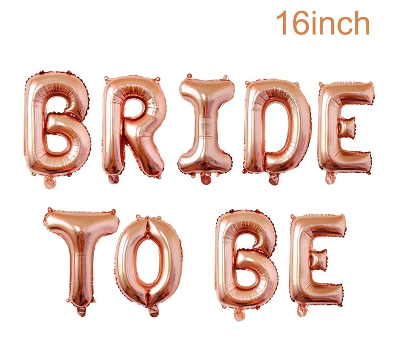 Bride To Be Alphabet Foil Balloons Set