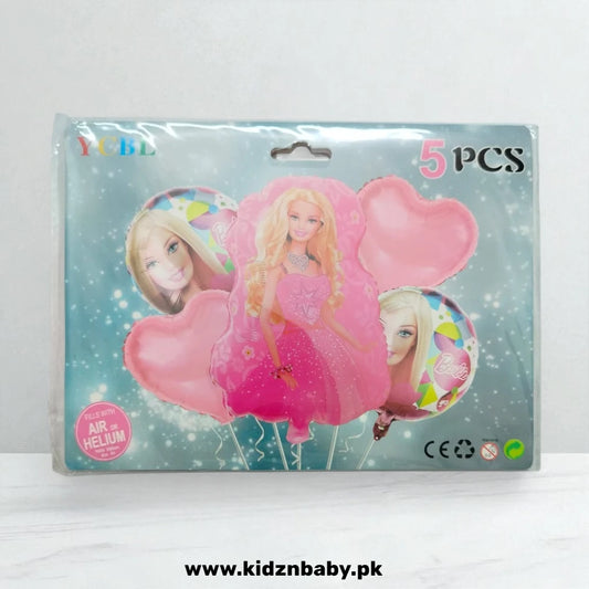 Barbie Doll Birthday Theme Party Combo Set - 5 Pcs