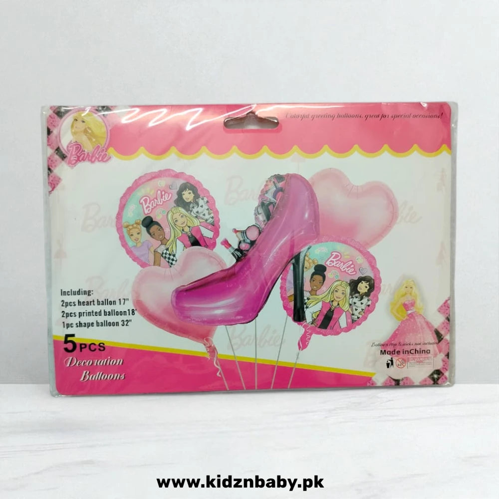 Barbie Shoes Birthday Theme Party Combo Set - 5 Pcs