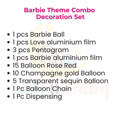 Barbie Theme Combo Decoration set for Girl event celebrations