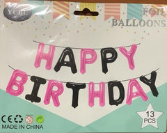 Happy Birthday Alphabet Foil Balloons Set