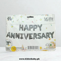 Happy Anniversary Black Letter Foil Balloons