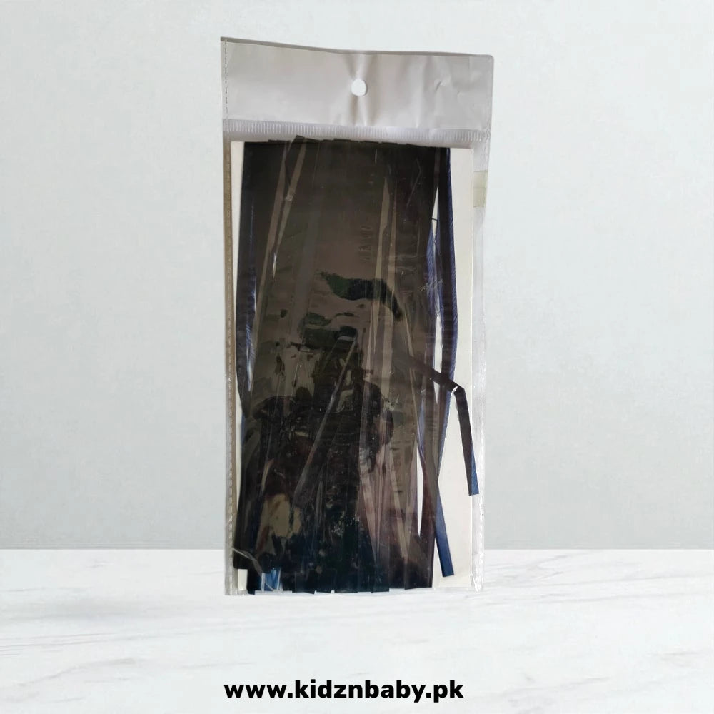 Black Foil Curtain for Birthday Decorations