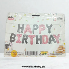 Black and Rose Gold Happy Birthday Letter Banner