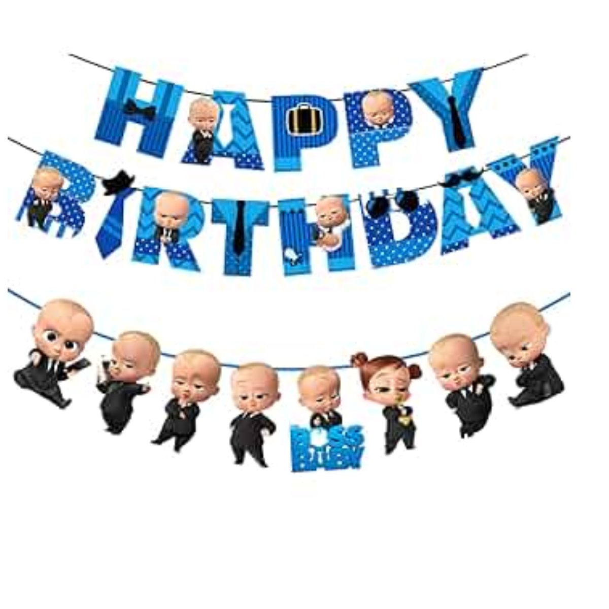 Boss Baby Happy Birthday Card Banner
