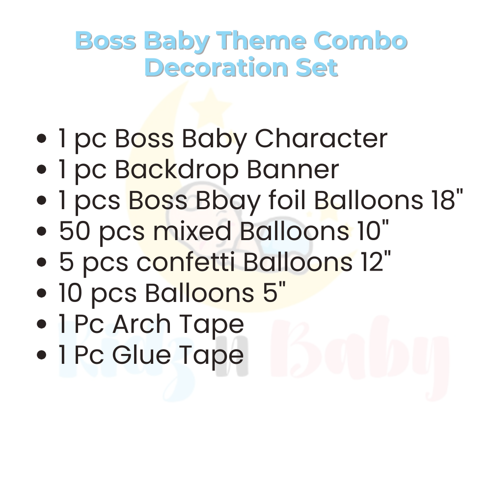 Boss Baby Theme Decoration set for Parties