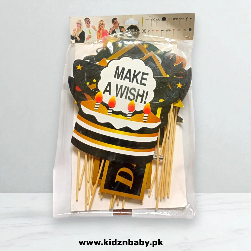 Celebrate in style with Make a Wish Birthday Party Photo Booth Props in Pakistan. Fun accessories to create memorable birthday photos.