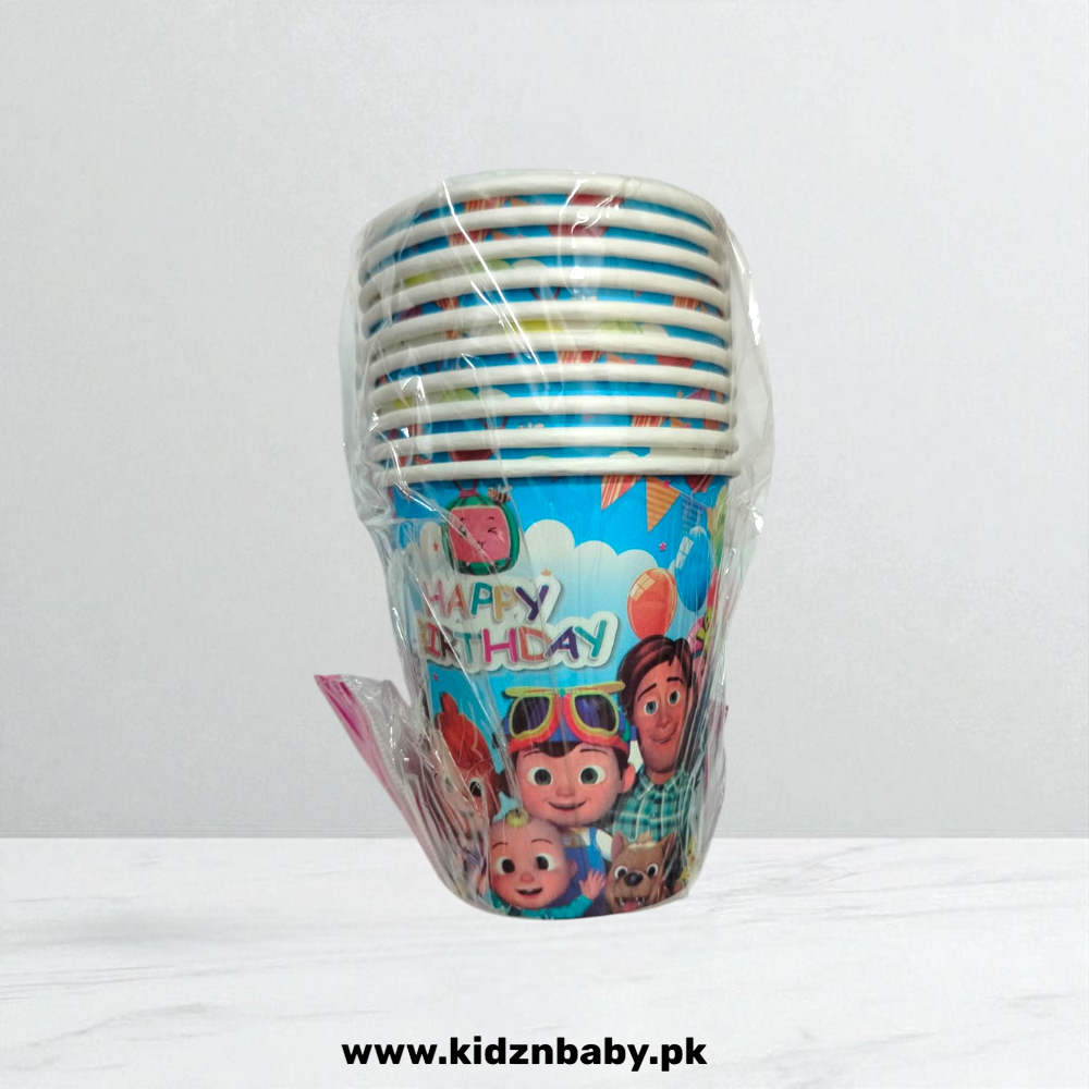 Cocomelon Paper Cups Pack of 10 – Kids Party Supplies