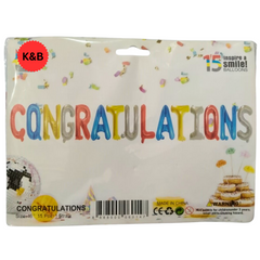 Congratulations Foil Banner Alphabetic Balloons Set