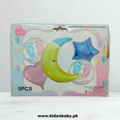Crescent Moon Gender Reveal Foil Balloons – Baby Shower & Party Decoration Set in Pakistan