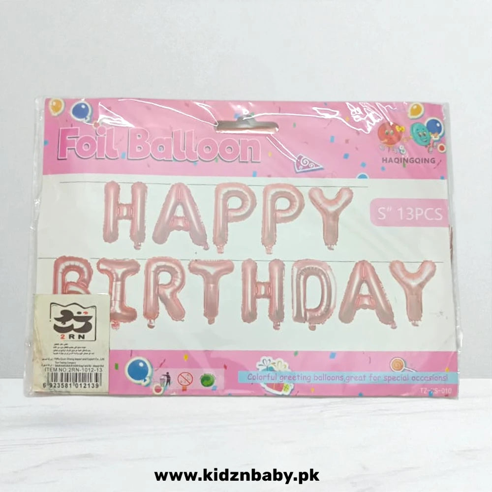 DarK Pink Happy Birthday Letter Balloons