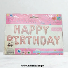 DarK Pink Happy Birthday Letter Balloons