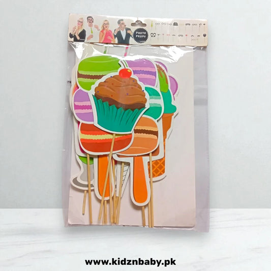 Dessert Party Theme Photo Booth Props – Fun Party Accessories