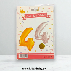 Golden Number Foil Balloons 4 