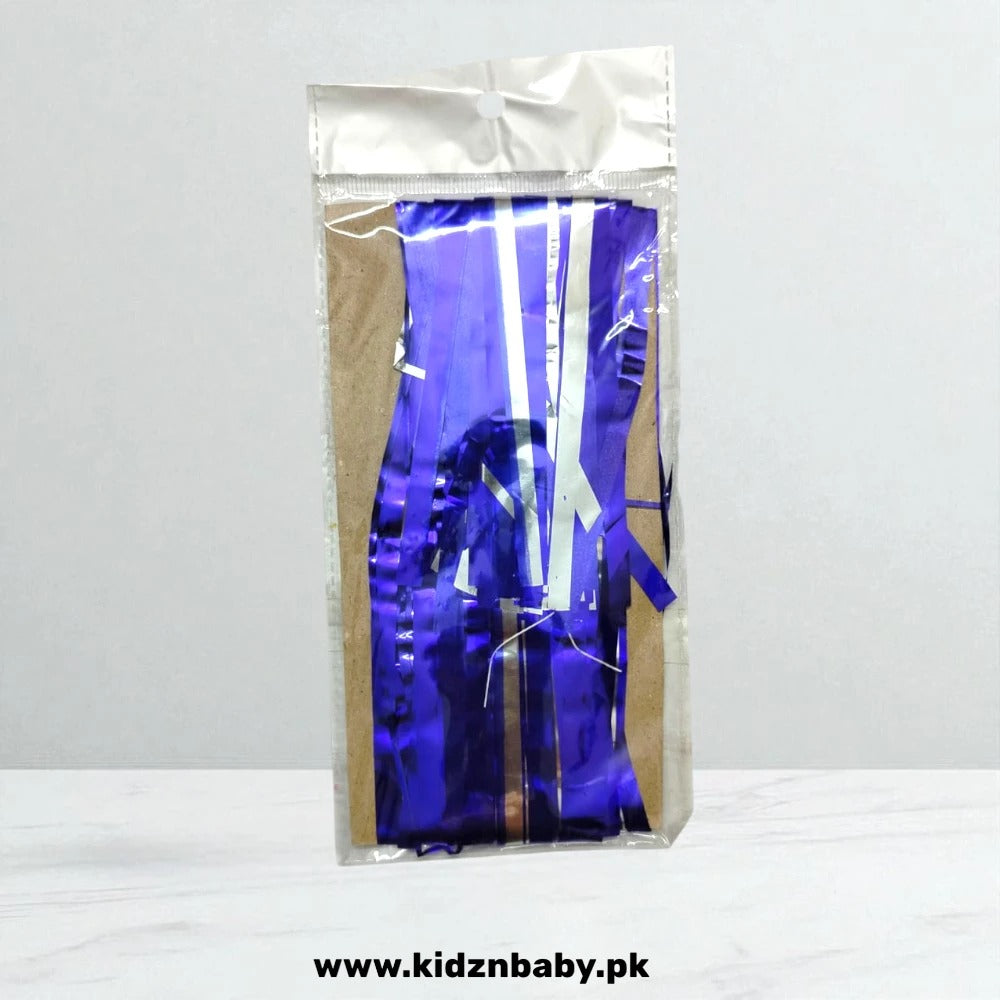 Foil curtain backdrop for stage, events, and photo booth decoration.