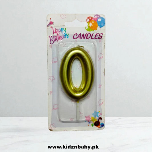 Golden cake number candle 0–9 for birthday cake in Pakistan