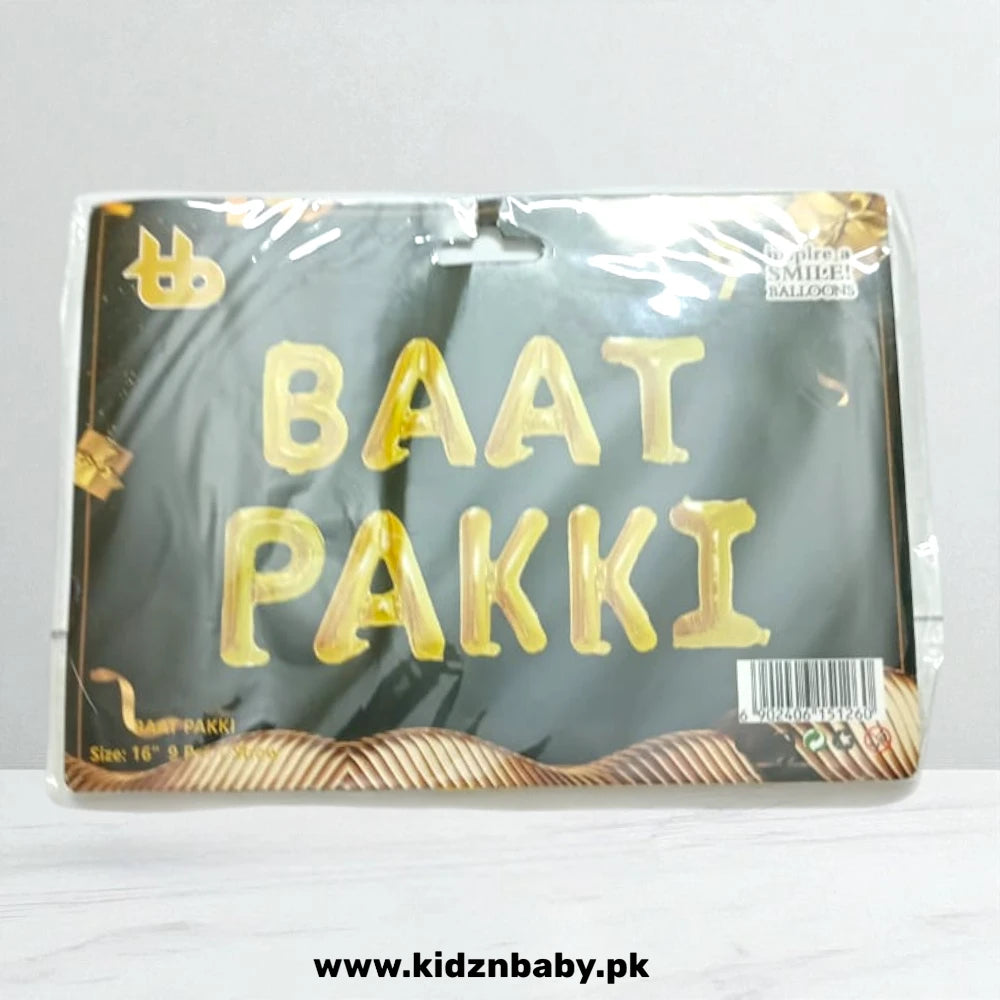 Baat Pakki Alphabet Foil Balloons Golden