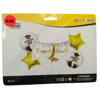 Graduation Party Decorations - Foil Balloons Set (5 Pcs) | Kidz N Baby