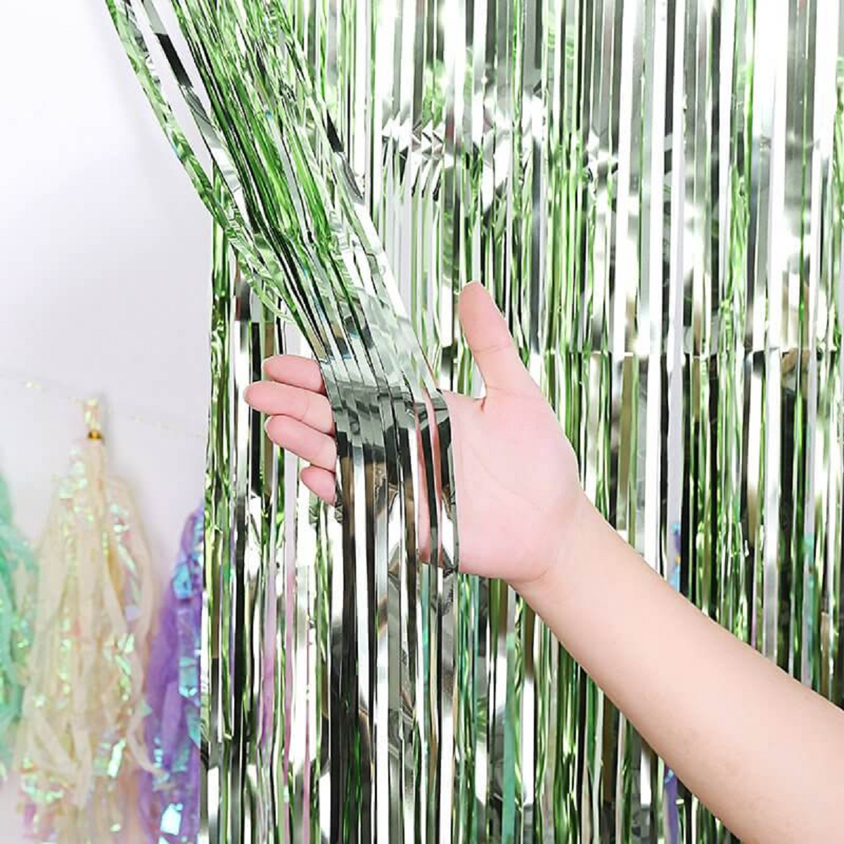 Foil Curtain Metallic Fringe Backdrop