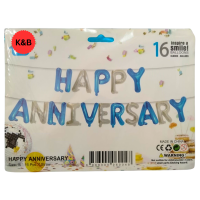 Happy Anniversary Letter Foil Balloons - 16 Inches