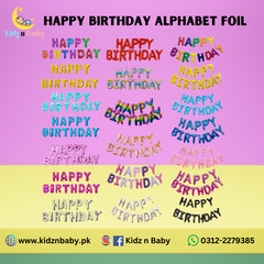 Happy Birthday Alphabet Foil Balloons Set