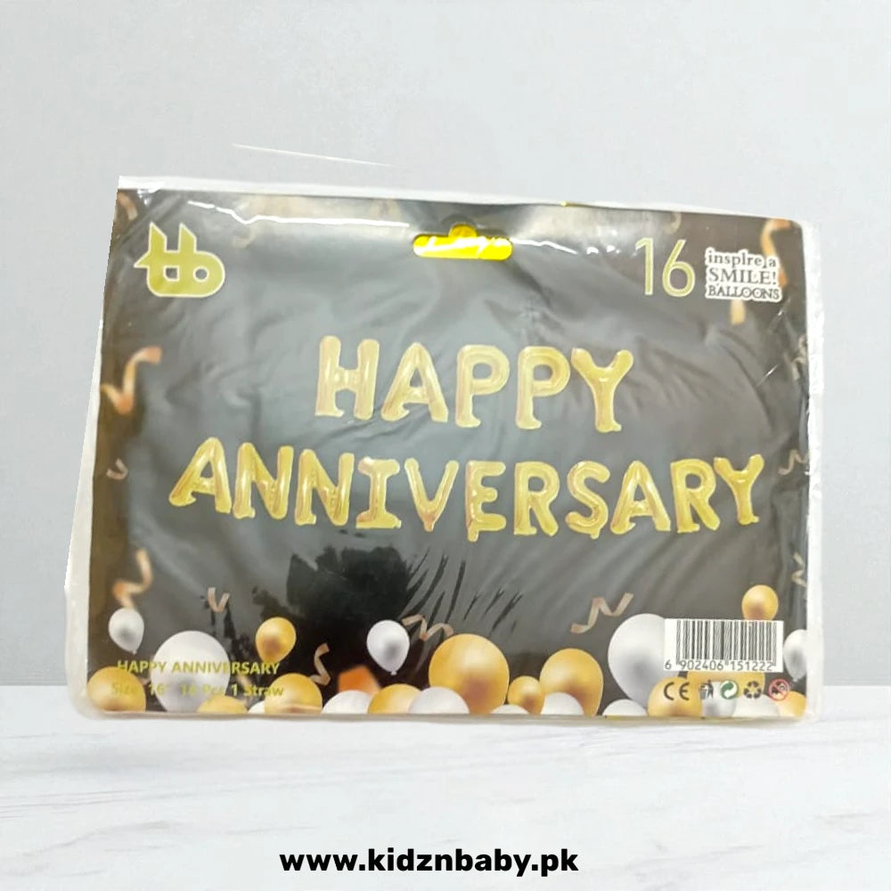 Happy Anniversary Letter Foil Balloons 16 Inches for Party & Romantic Decoration