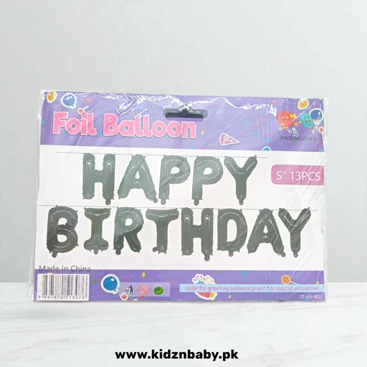 Happy Birthday Black Alphabet Foil Balloons 16 Inches for Birthday Party Decoration