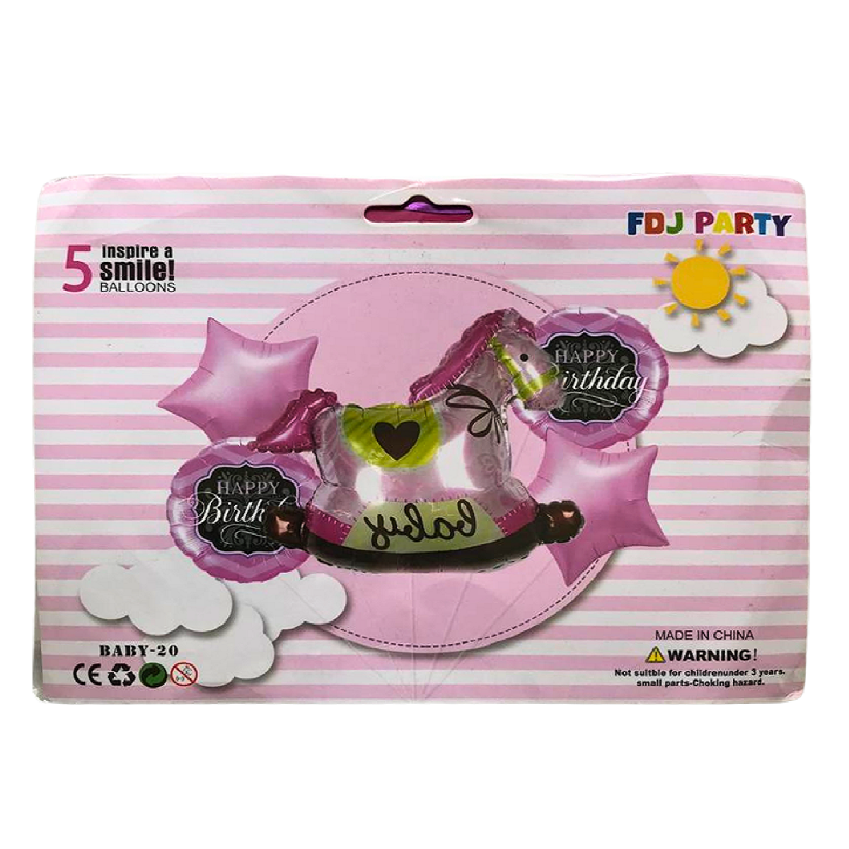 Baby Girl Exclusive Foil Balloons Set - 5Pcs