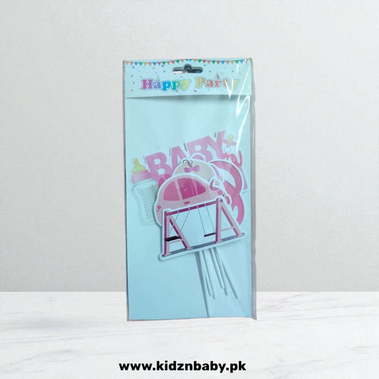 Baby Girl Cake Topper Set – Party Decoration