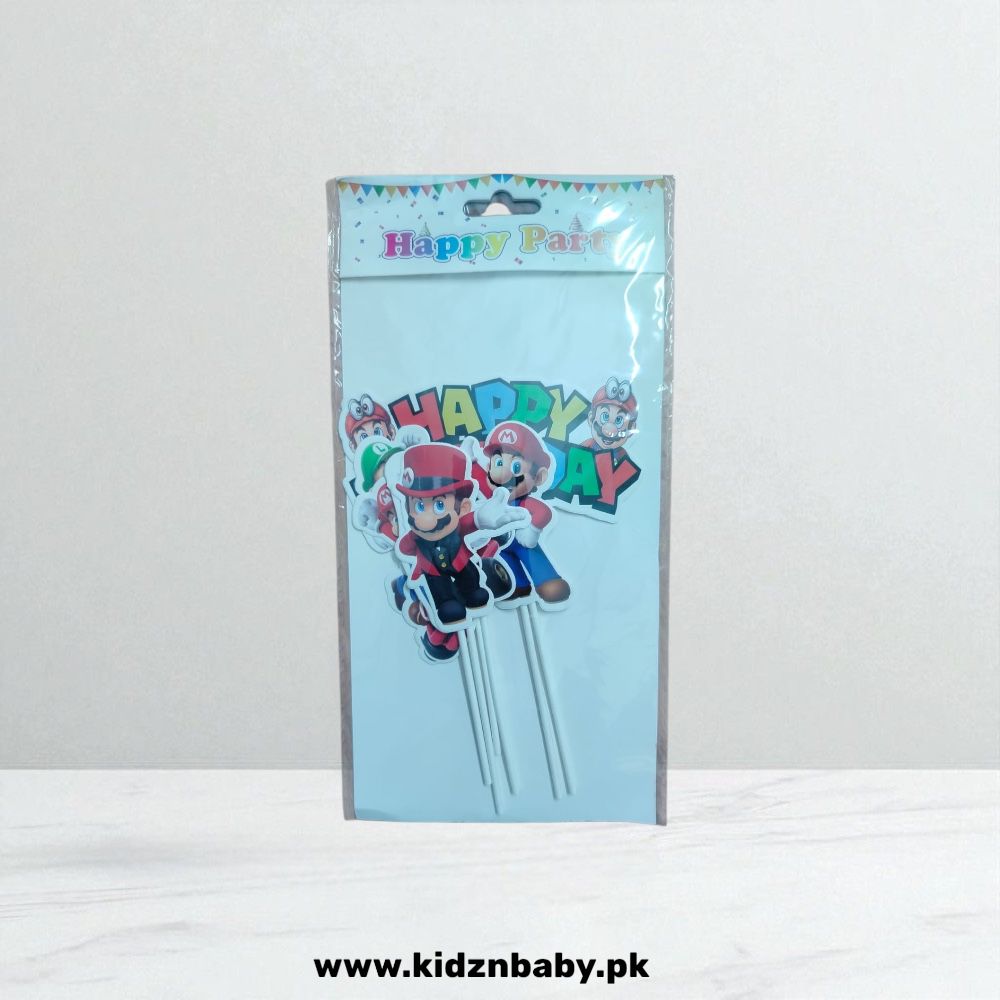 Super Mario Cake Topper Set – Party Decoration